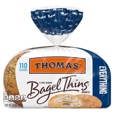 Thomas' Everything Bagel Thins, 110 Calories, 8 count