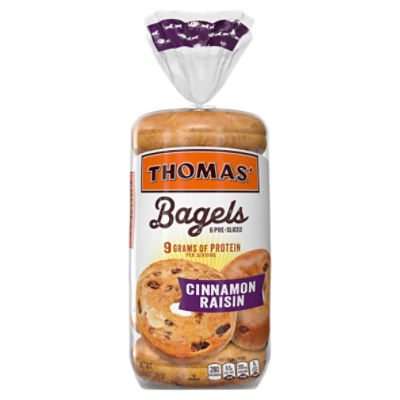 Thomas' PreSliced Cinnamon Raisin, Bagels