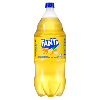 Fanta Pineapple Flavored Soda, 2 liter The Fresh Grocer
