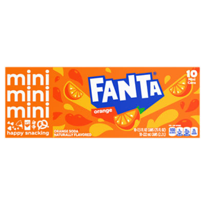 Fanta Orange Soda Fridge Pack Cans, 7.5 fl oz, 10 Pack ShopRite