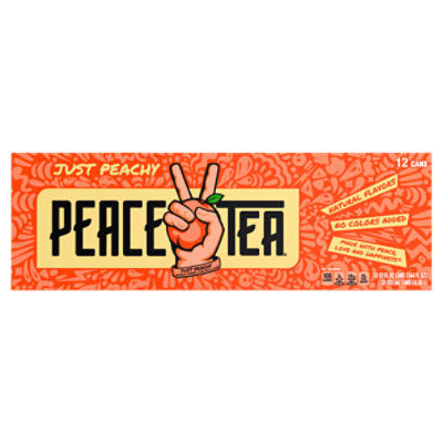 Peace Tea Just Peachy Tea, 12 fl oz, 12 count ShopRite