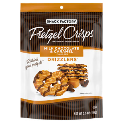 Snack Factory Pretzel Crisps Drizzlers Milk Chocolate & Caramel