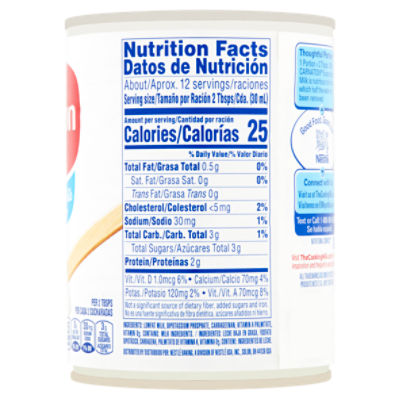 Carnation Evaporated Milk Nutrition Facts