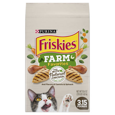 Purina Friskies Dry Cat Food, Farm Favorites With Chicken 3.15 lb. Bag