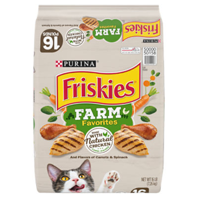 Purina Friskies Dry Cat Food, Farm Favorites With Chicken 16 lb. Bag