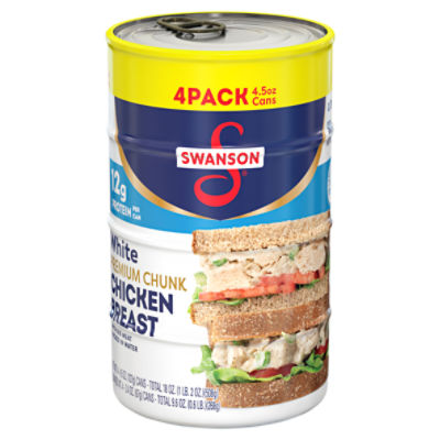 Swanson White Premium Chunk Canned Chicken Breast in Water, 4.5 OZ Can