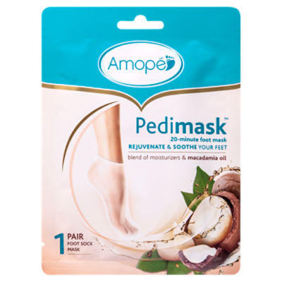 Amopé Pedimask 20Minute Foot Sock Mask, 1 pair