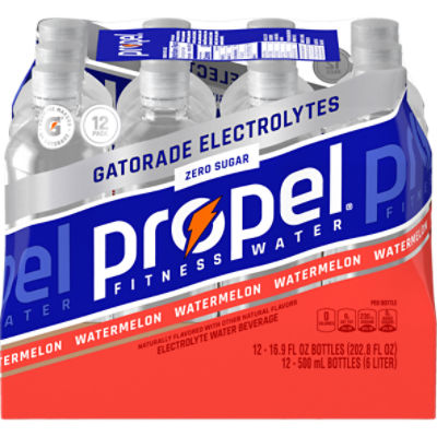 Gatorade Propel Watermelon Electrolyte Water Beverage, 16.9 fl oz, 12 count