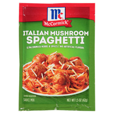 McCormick Italian Mushroom Spaghetti Sauce, 1.5 oz ShopRite