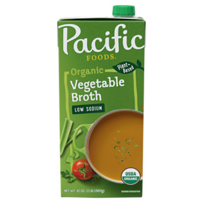 Pacific Foods Low Sodium Organic Vegetable Broth, 32 oz Carton ShopRite