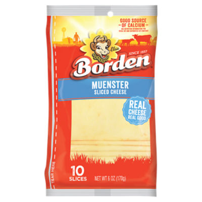 Borden Muenster Sliced Cheese, 10 count, 6 oz ShopRite