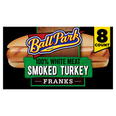Ball Park Hot Dogs, Smoked White Meat Turkey, 8 Count ShopRite