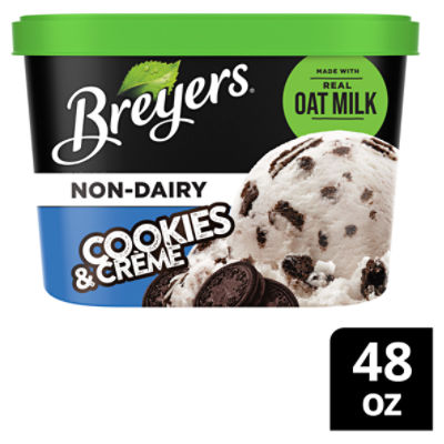 Breyers NonDairy Cookies & Crème Frozen Almond Milk Dessert, 1.5 quart