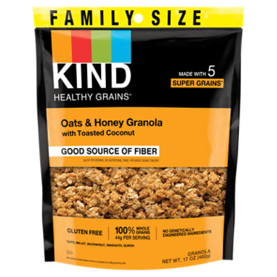 Kind Healthy Grains Oats & Honey Granola with Toasted Coconut Family