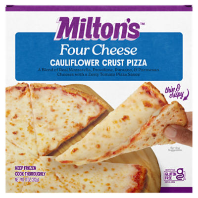 Milton's Craft Bakers Four Cheese Thin & Crispy Cauliflower Crust Pizza