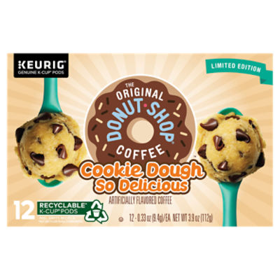 The Original Donut Shop Cookie Dough So Delicious Coffee KCup Pods, 0.