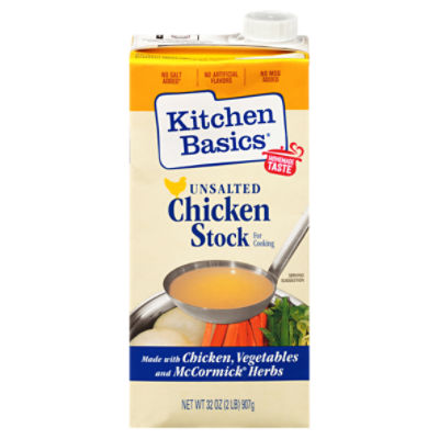 Kitchen Basics Unsalted Chicken Stock, 32 fl oz ShopRite