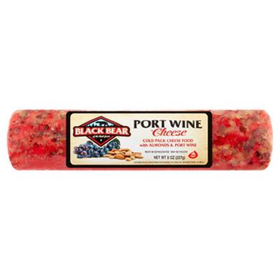Black Bear Port Wine Cheese Log, 8 oz