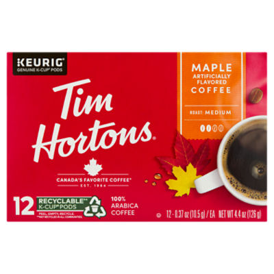 Tim Hortons Maple Coffee KCup Pods, 0.37 oz, 12 count ShopRite