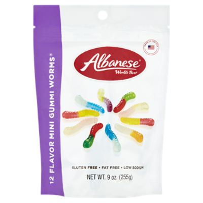 Albanese 12 Flavor Mini Gummi Worms, 9 oz ShopRite