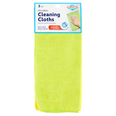 Cleaning Solutions Microfiber Cleaning Cloths, 3 count ShopRite