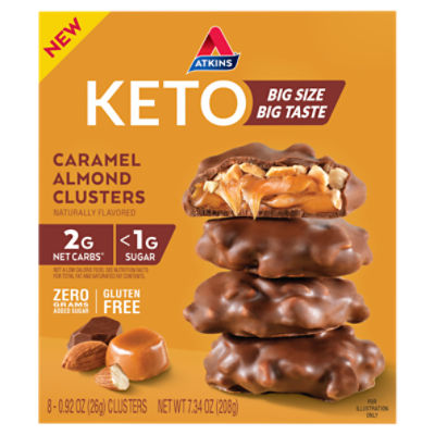 Atkins Caramel Almond Clusters, 0.92 oz, 8 count ShopRite