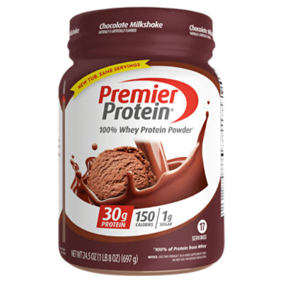 Premier Protein 100 Whey Chocolate Milkshake Protein Powder, 28 oz