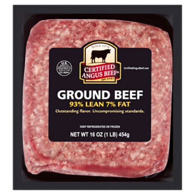 Certified Angus Beef 93 Lean 7 Fat Ground Beef, 16 oz