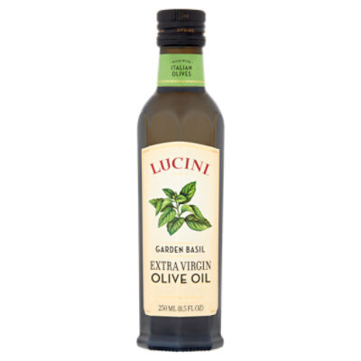LUCINI Italia Garden Basil Extra Virgin Olive Oil, 8.5 fl oz