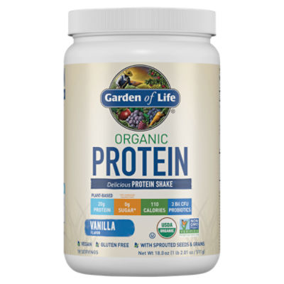 Garden of Life Vanilla Flavor Organic Protein Shake, 18.0 oz ShopRite