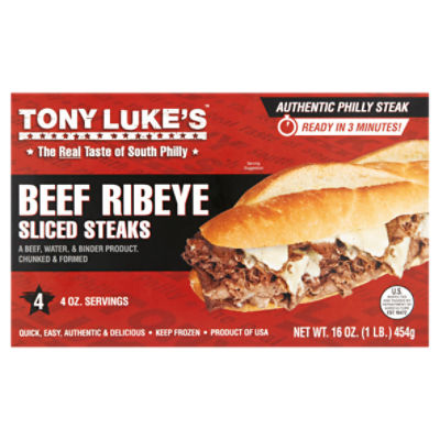Tony Luke's Beef Ribeye Sliced Steaks, 16 oz ShopRite