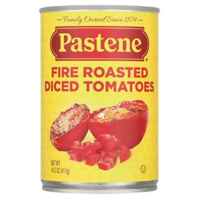 Pastene Fire Roasted Diced Tomatoes, 14.5 oz Price Rite