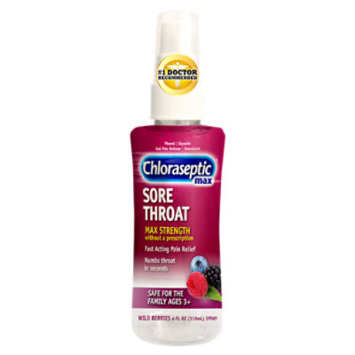 Chloraseptic Max Strength Wild Berries Sore Throat Spray, 4 fl oz