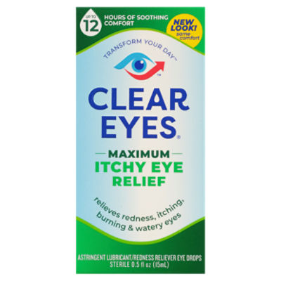 Clear Eyes Maximum Itchy Eye Relief Astringent Lubricant/Redness
