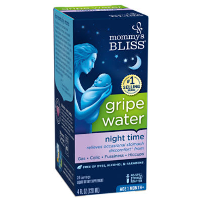 Mommy's Bliss Night Time Gripe Water Liquid Dietary Supplement, Age 1