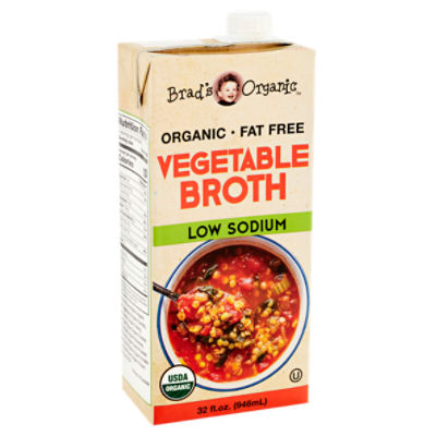Brad's Organic Fat Free Low Sodium Vegetable Broth, 32 fl oz Fairway