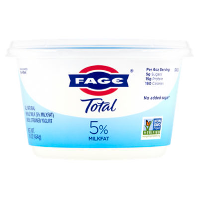 Fage Total 5 Milkfat All Natural Whole Milk Greek Strained Yogurt, 17.6 oz