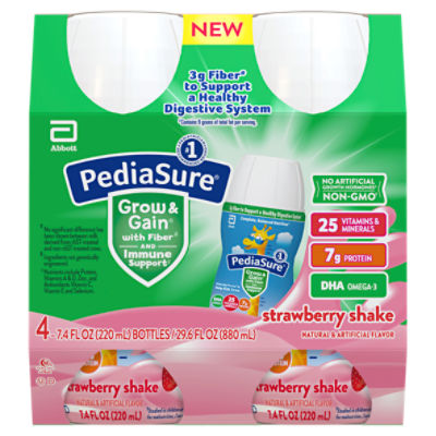 PediaSure Grow & Gain with Fiber Nutrition Shake Strawberry