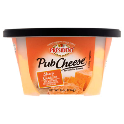 Président Pub Cheese Sharp Cheddar Spreadable Cheese, 8 oz ShopRite