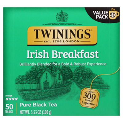 Twinings 100 Pure Bags Irish Breakfast Black Tea 50 ea ShopRite
