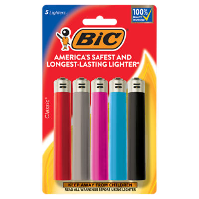 BIC Classic Lighters, 5 count The Fresh Grocer