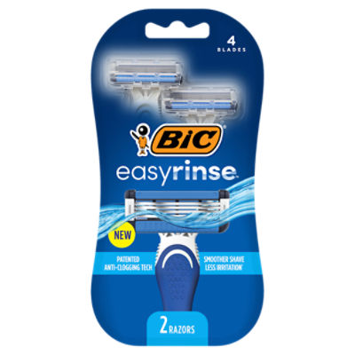 BIC Easyrinse 4 Blades Razors, 2 count ShopRite
