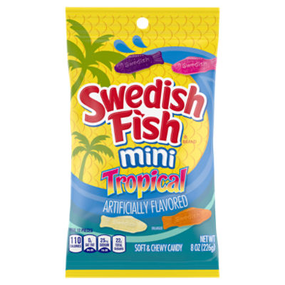 Swedish Fish Mini Tropical Soft & Chewy Candy, 8 oz