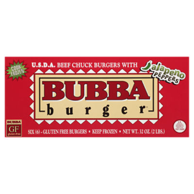 Bubba Burger Beef Chuck with Jalapeno Peppers Burgers 6 ea