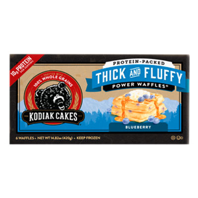 Kodiak Cakes Blueberry Thick and Fluffy Power Waffles, 6 count, 14.82
