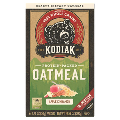 Kodiak Apple Cinnamon Oatmeal, 1.76 oz, 6 count ShopRite