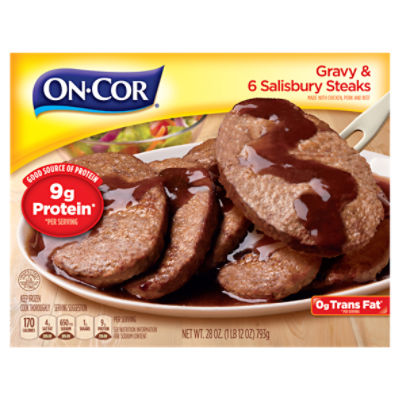 OnCor Gravy & Salisbury Steaks, 6 count, 28 oz ShopRite