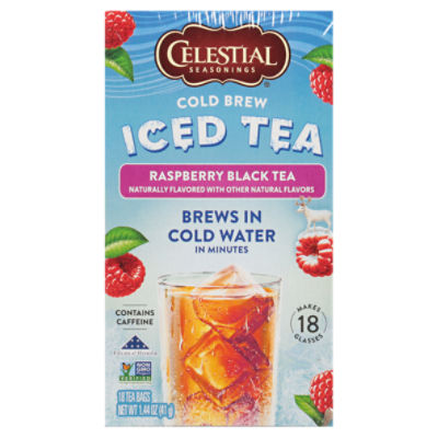 Celestial Seasonings Raspberry Black Tea Cold Brew Iced Tea Bags, 18
