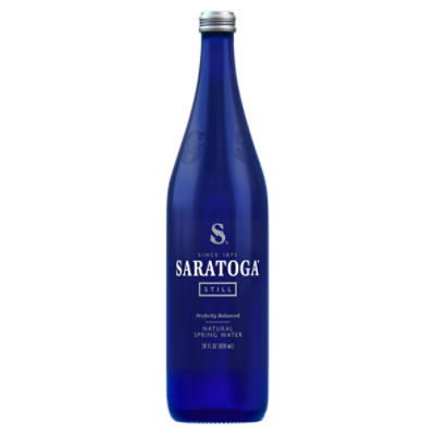 Saratoga, Natural Spring Water, 28 Fl Oz, Glass Bottle Fairway