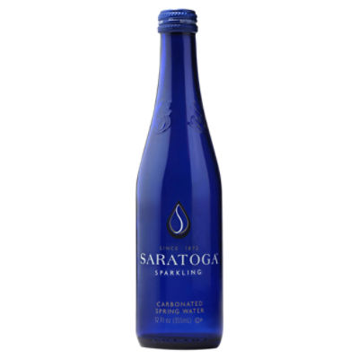 Saratoga, Sparkling Spring Water, 12 Fl Oz, Glass Bottle Gourmet
